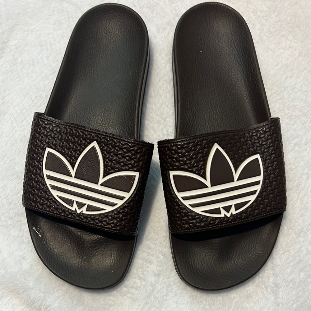 Adidas Trefoil Black Slides